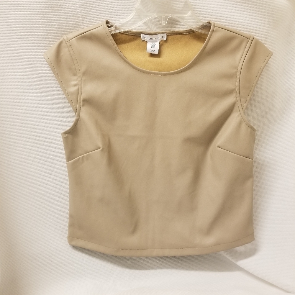 Sincerely Jules Faux Leather Top